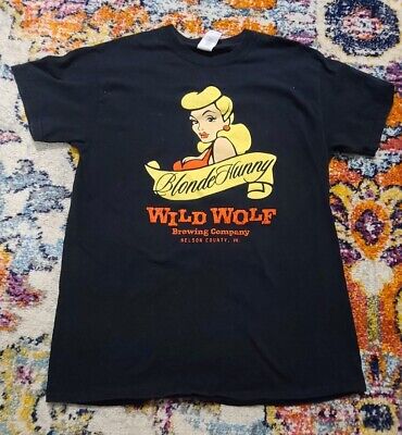 Blonde Hunny T-Shirt Wild Wolf Brewing Sz M