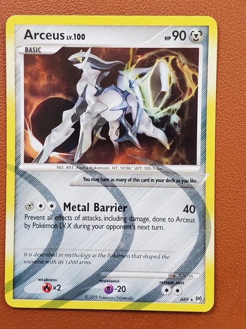 ARCEUS LV.100 AR9 Platinum Holo Ultra Rare 2009 Pokemon Card LP EUR 20,68 -  PicClick FR
