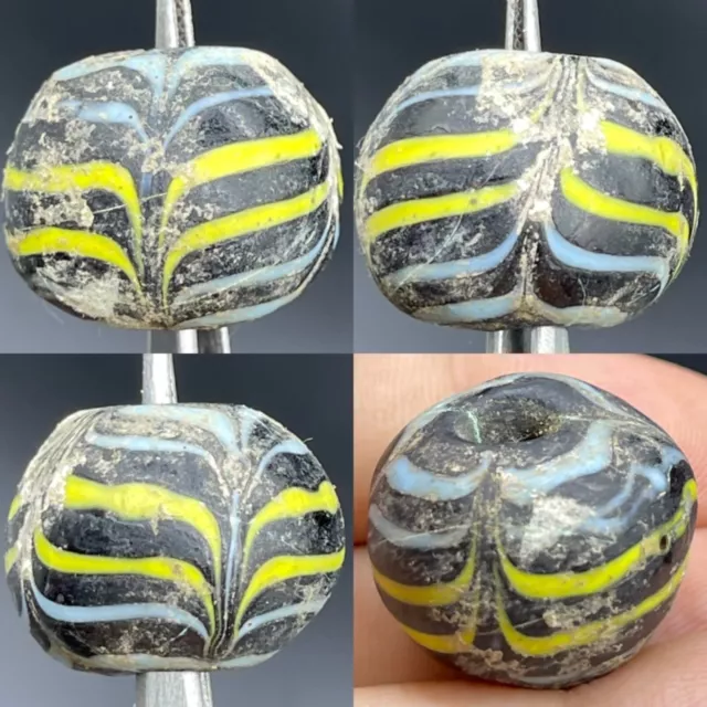 Wonderful Old Ancient Antique Romans Mosaic Glass 1 Bead