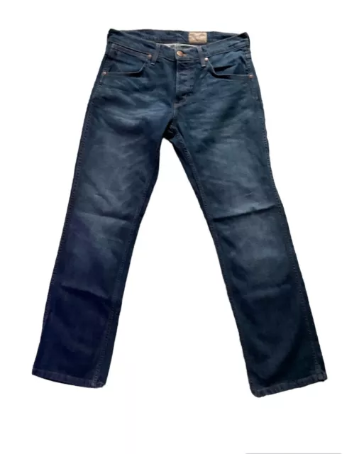 Mens WRANGLER Crank W32 L32 Blue Regular Stretch 0.5 Elastane Denim Jeans VGC