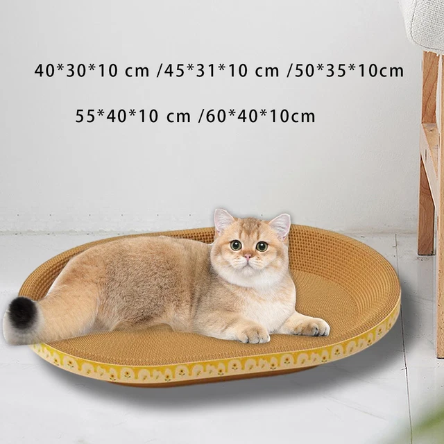 Oval Cat Scratcher Pad Bed Cat Scratching Boards Protect Sofa Floor Cat Bed