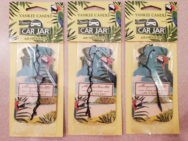 3 new Yankee Candle Margaritaville CAR JAR Lime & Sea Salt air fresheners