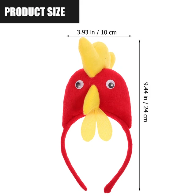9 COUNT WHITE Chicken Headband Kids Rooster Costume Accessory Festive