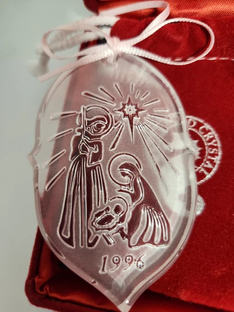 Waterford Songs of Christmas Silent Night 1996 Crystal Tree Ornament