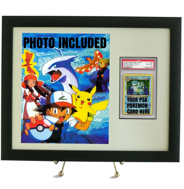 Pokemon Card Frame for a PSA Card w/ 8 x 10 Pokemon Print (INCLUDES PHOTO)