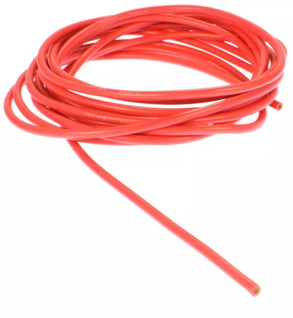 Apex RC Products 3m / 10' Red 16 Gauge AWG Super Flexible Silicone Wire #1160