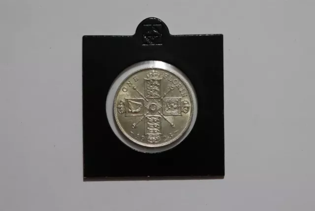🧭 🇬🇧 Uk Gb Florin 1923 Silver High Grade B54 #26 Car