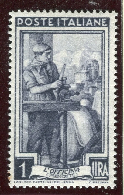 ITALY; 1950 fine Mint hinged Provincial Occupations issue 1L. value