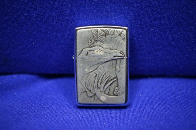 1993 ZIPPO LIGHTER - Barrett Smythe - Stegosaurus Dinosaur
