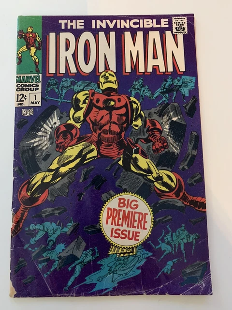 Marvel Comics 1968 Invincible Iron Man #1 Big Premiere Issue Missing Back Cover