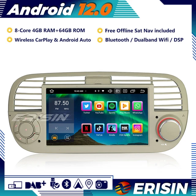 Erisin Android 14 8-Core 4GB+64GB Autoradio Navigatore GPS per Renault