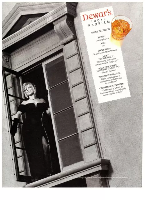 1993 Dewar's 100th Profile Diane Peterson Spirits Vintage Print Advertisement