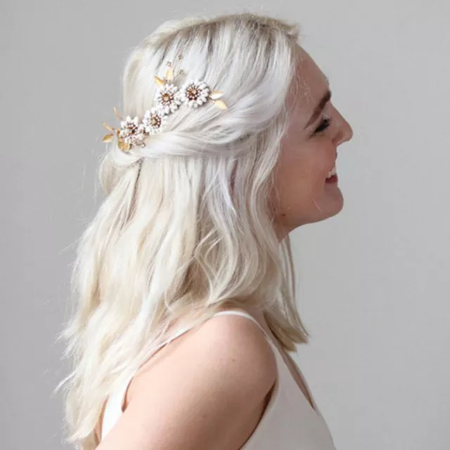 Cheveux Strass Peigne Latéral De Mariage Barrettes À Épingle 2