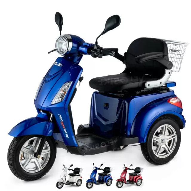 Tre ruote Scooter elettrico Disabili Anziani 12km/h 900W VELECO ZT15