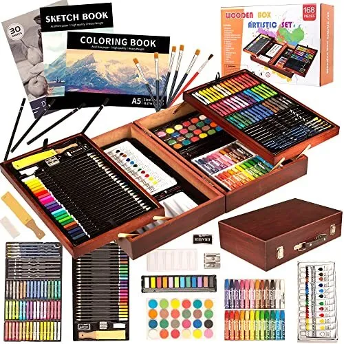 Prina 50 Pack Drawing Set Sketch Kit, Sketching Supplies with 3-Color  Sketchbook, Graphite, and Charcoal Pencils, Pro Art Drawing Kit for Artists  Adults Teens Beginner Kid, Ideal for Shading, Blending