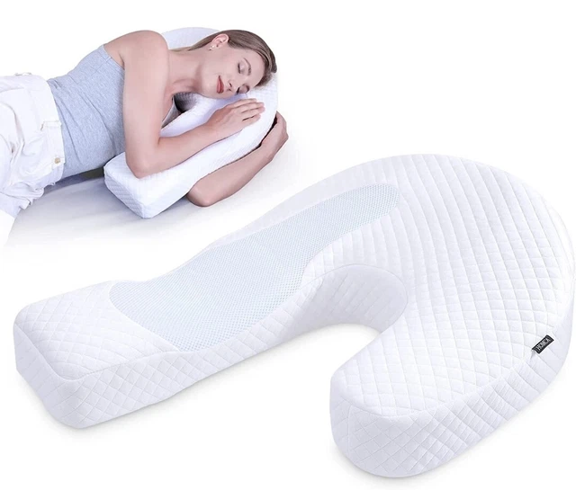 HOMCA Pillow for Side Sleeper U-Shaped Body Pillow for Adults Memory Foam Pillow