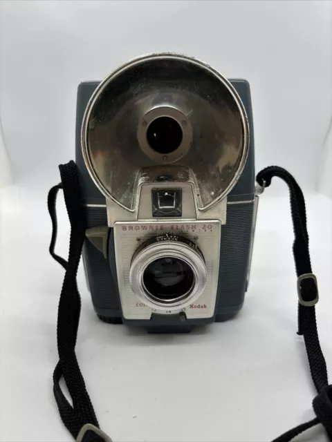 Flash Kodak Brownie 20 de colección azul cielo cámara sin bombilla repuestos sin probar