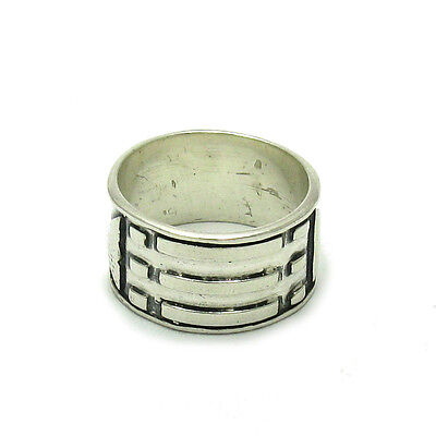 Wide Stylish Sterling Silver Band Ring Solid 925 Handmade Nickel Free