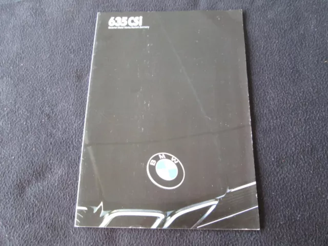 1987 BMW 635CSi Brochure E24 6 Series 635 CSi Detailed US Sales Catalog