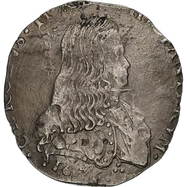 [#1281218] Duchy of Milan, Carlo II, Filippo, 1676, Milan, Silver, EF(40-45)