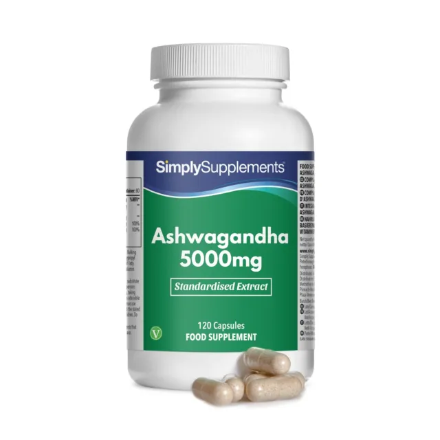 Ashwagandha 5000 mg - 120 Cápsulas - Suplemento de calidad