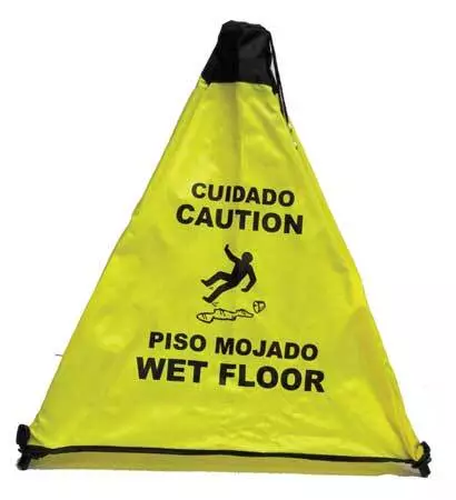 Novus Products Pc111y Safety Cone, 18 In Height, 18 1/2 In Width, Cloth,