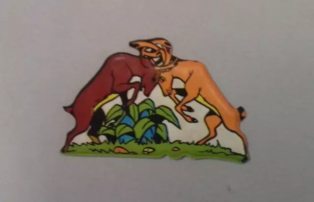 Plasteco, sagoma Bambi lotta con Ronno, numero 15, serie Bambi, Mio.