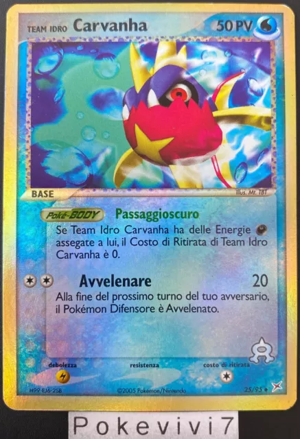 Carte Pokemon CARVANHA 25/95 REVERSE Bloc EX Italien ITA