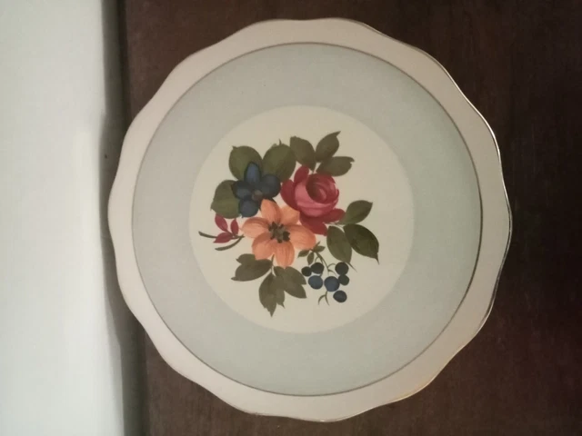 VINTAGE CROWN DEVON Fieldings Pottery Cake Platter Stand 1950's Large £ ...