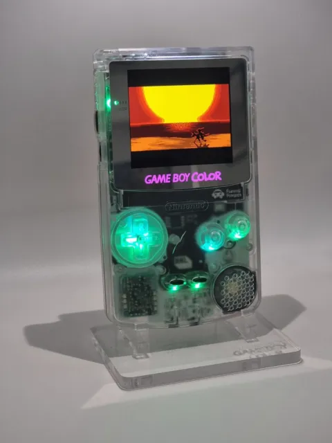 NINTENDO Game Boy Color  IPS Screen, Transparent Shell HHL retroglow!