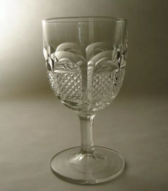 EAPG Buckle with Shield Early American Pattern Glass Goblet ca.1880s