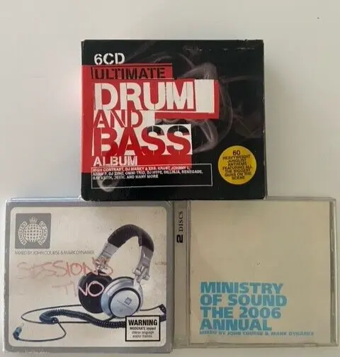 Dance Music Cd Bundle x3 Ministry of Sound and Ultimate drum and bass