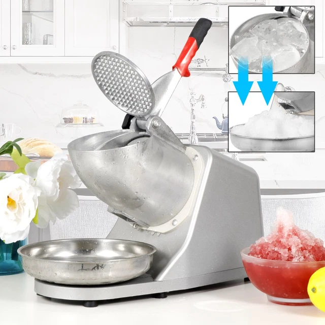 ZENY 300W Ice Shaver Machine Ice Crusher Electric Snow Cone Maker Stainless Stee