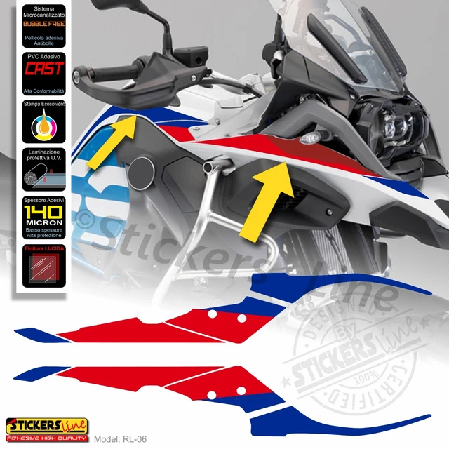 AZ Graphishop - Kit Adesivi Laterali Per Serbatoio BMW R 1200 GS Adventure (Grafica Rallye)