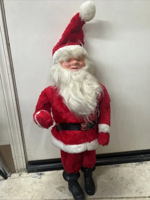 珍品！アメリカ買付け1980's Vintage 7up SANTA WORKS Vintage Superior Display Santa Claus Christmas Store Display