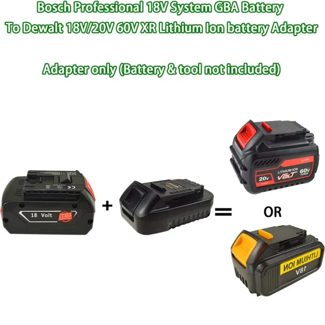 Batterie Adapter Für Bosch 18V Li-ion To Für Dewalt 18/20V Cordless Power Tools 3