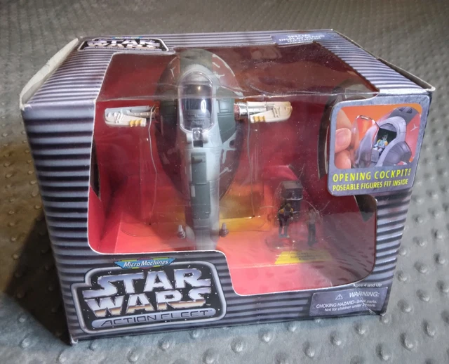 Star Wars Micro Machines Action Fleet Slave 1 w/ Han Solo & Boba Fett