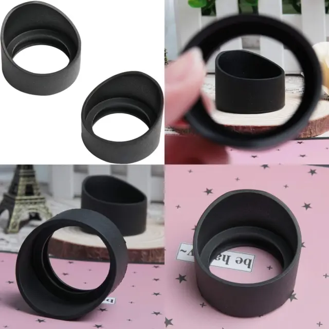 Rubber Eye Cover Guards Binocular Microscope Eyepiece Eye Cups for 32-35M 2 Pcs