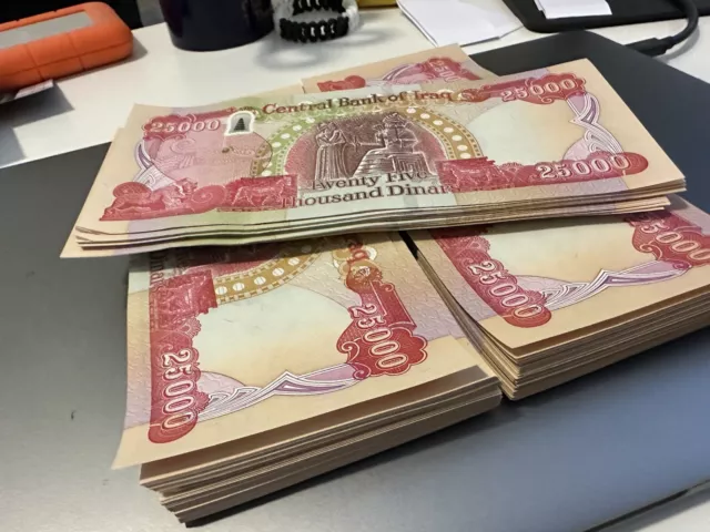 100,000 New Iraqi Dinar - 2022 - 4 x 25,000 IQD - New security features