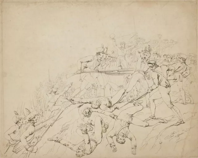 Early 20th Century Etching - Battle Scene