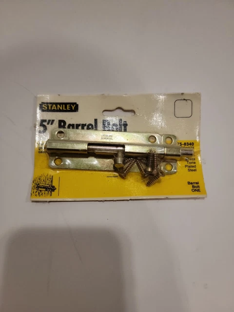 Stanley 5" Barrel Bolt Satin Brass Finish 75-8340 / CD1078 Door Lock Gate Latch.