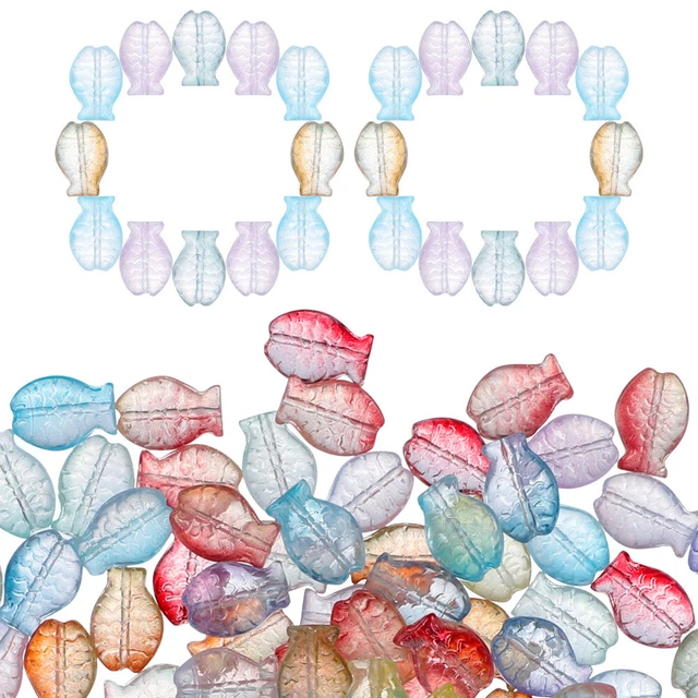150 Pcs Cute Fish Beads Spacer Beads Charm Braclets Bulk Ornaments Jewelry Beads