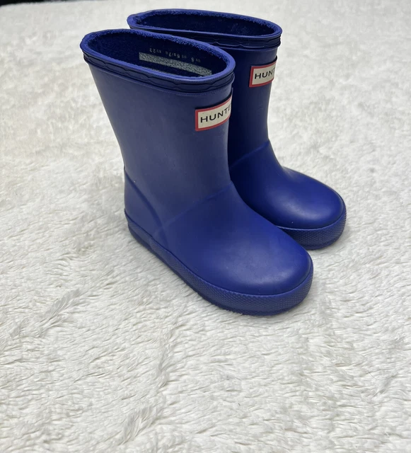 Hunter Wellies Wellingtons Toddler Size 5 Royal Blue/Purple Boots