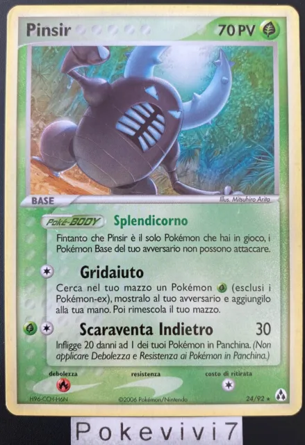 Carte Pokemon PINSIR 24/92 RARE Bloc EX Italien ITA