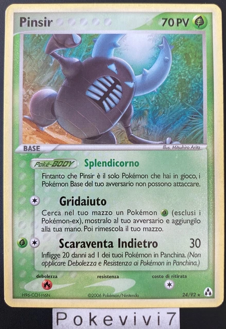 Carte Pokemon PINSIR 24/92 RARE Bloc EX Italien ITA