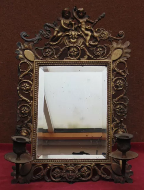 rare magnifique ancien grand miroir bougeoir psyché époque 18 19 eme