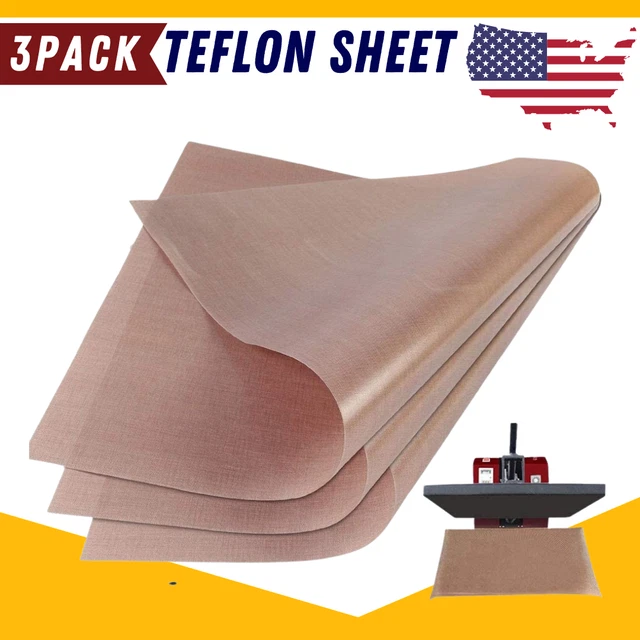 3 PACK PTFE Teflon Sheets for Heat Press Transfer Non Stick 16" x 20