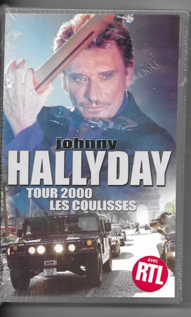 Vhs  Johnny  Hallyday Tour 2000 Les Coulisses Neuf Scelle