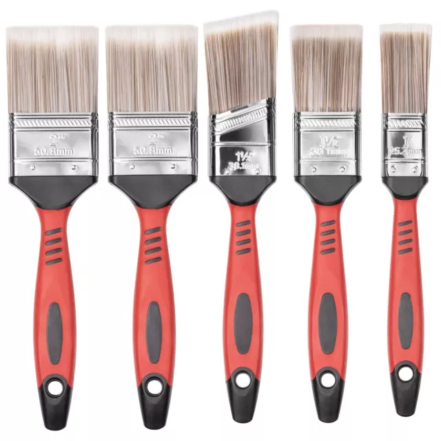 5 Pack Durable Fine Paint Brush Set Painting Decorating Advanced Bristles