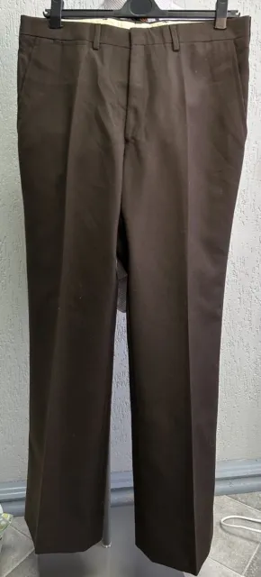 1970s Vintage Men’s Flared Bell Bottoms Trousers Brown European 32x33 Medium